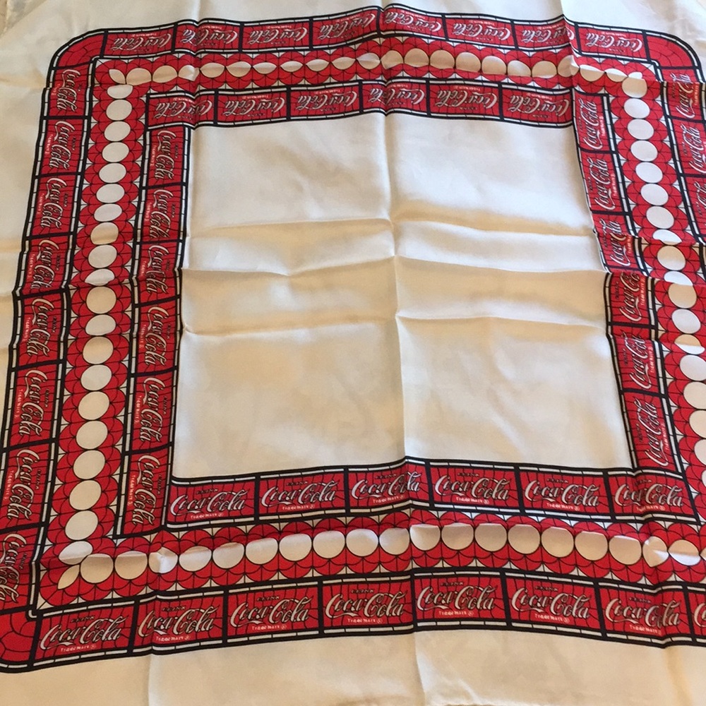 Coca- Cola silk vintage scarf/necktie!